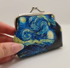 Usado, Van Gogh Noite Estrelada Beijo Fechadura Bolsa de Moedas Bolsa de Mudança Galáxia Arte NOVO  comprar usado  Enviando para Brazil