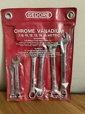 Set of 6 Metric Gedore Combination Spanners Chrome Vanadium 7mm - 15mm (no 8mm) for sale  Shipping to South Africa
