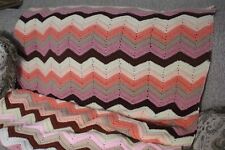 Colcha Chevron vintage dos anos 70 feita à mão cobertor afegão de crochê retrô comprar usado  Enviando para Brazil