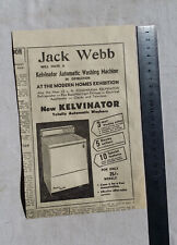 Kelvinator Washing Machine Original Advertisement Removed from a Newspaper for sale  Shipping to South Africa