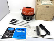 Juego de fondue eléctrica de colección Sears diseño naranja hierbas y especias nuevo de lote antiguo *ver detalles* segunda mano  Embacar hacia Argentina