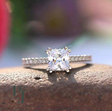 Moissanite solitaire engagemen for sale  Shipping to Ireland