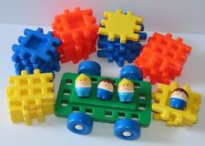 Vintage 1990 Little Tikes Waffle Blocks Lot ... People & Car Base with 4 Wheels for sale  Shipping to South Africa