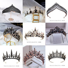 23 Styles Black Grey Crystal Queen Princess Tiara Crown Wedding Queen Princess  for sale  Shipping to South Africa