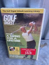 Golf Digest A Swing For A Lifetime Volume 1 VHS Tape, Bob Toski for sale  Shipping to South Africa