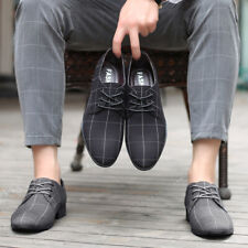 Usado, Sapatos sociais formais masculinos casuais com cadarço plano conforto primavera negócios comprar usado  Enviando para Brazil