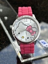 Usado, Relógio da moda rosa Hello Kitty, pulseira de vinil rosa, nova bateria comprar usado  Enviando para Brazil