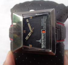 ULTRA RARE SUPER VTG SWISS OMAX SPACEMAN BLACK DIAL MENS AUTOMATIC WRISTWATCH for sale  Shipping to South Africa