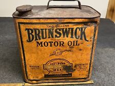 Aceite de motor Brunswick vintage raro lata de 2 galones 1920’s-30’s Philadelphia�� segunda mano  Embacar hacia Argentina