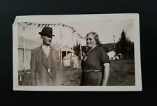 Used, Eddy Bros Circus OLDER COUPLE BY TENT May 1936 Photo for sale  Shipping to South Africa