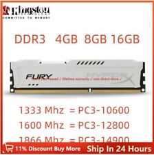 Usado, Kingston HyperX FURY DDR3 4GB 8GB 16GB 32 1333 1600 1866 Desktop RAM Memory DIMM comprar usado  Enviando para Brazil
