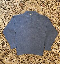 Suéter pescador lã Henley vintage LL Bean masculino médio alto fio caminhada EUA comprar usado  Enviando para Brazil