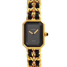 Usado, Relógio feminino CHANEL Premiere tamanho L H0001 vintage quartzo mostrador preto 90219452 comprar usado  Enviando para Brazil