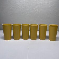 Usado, Conjunto de 6 copos de água vintage Tupperware 873 amarelo mostarda copo suco comprar usado  Enviando para Brazil