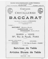 Cristal baccarat catalogue d'occasion  Nice