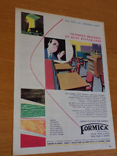 FORMICA LAMINATO PLASTICO MONDIALE ANNO 1955 ANNI '50=PUBBLICITA=ADVERTISING 1, usado segunda mano  Embacar hacia Argentina