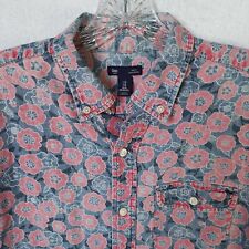 Camisa masculina Gap slim fit casual com botões tamanho M floral desgastada tamanho médio comprar usado  Enviando para Brazil