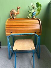 Vintage Triang Mid Century School Desk with Roll top 1960s, used for sale  Shipping to South Africa