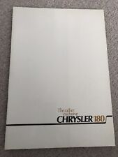 Chrysler 180 brochure for sale  LYMINGTON