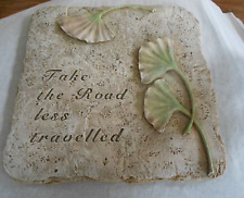 Stepping Stone/Garden Wall Plaque - Take the Road Less Travelled for sale  Shipping to South Africa