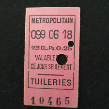 Ticket métropolitain tuilerie d'occasion  Fresnes