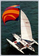 CBC Radio Canada Trimaran, 1986 Postcard, Klussendorf Postal Code Postmark for sale  Shipping to South Africa