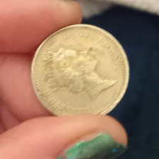 Moneda de una libra 1985 rara ~ Reina Isabel II Reino Unido británico, usado segunda mano  Embacar hacia Argentina
