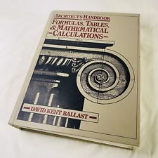 Manual del arquitecto de fórmulas, tablas y cálculos matemáticos 1988 HC segunda mano  Embacar hacia Argentina