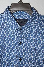Camisa masculina Robert Graham média moderna americana ajuste sob medida geométrica abstrata comprar usado  Enviando para Brazil
