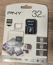 Tarjeta micro SD PNY 32GB con adaptador de tarjeta SD, usado segunda mano  Embacar hacia Argentina