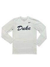 Camisa masculina Duke Blue Devil Nike Dri Fit manga longa tamanho pequeno branca soletrar, usado comprar usado  Enviando para Brazil