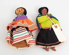 2 muñecas artesanales de arte popular sudamericano hilo de ganchillo andino peruano y argentino segunda mano  Embacar hacia Argentina