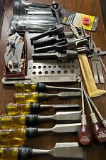 Used, VINTAGE LOT OF TOOLS: MACHINIST & WOODWORKING. STARRETT, STANLEY & MORE.  for sale  Shipping to South Africa