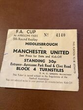 Ticket middlesbrough mancheste for sale  THIRSK