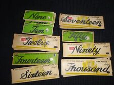 NOS Vtg Mid Century Creative Script or Ky-Ko House Address Numbers Spellout for sale  Shipping to South Africa