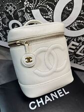 CHANEL Vanity Bolso de Mano Caja Cuero Piel de Caviar Blanco 240324T segunda mano  Embacar hacia Argentina