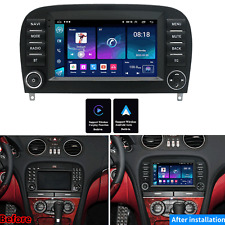 Rádio estéreo 7" GPS 4+32GB para Mercedes R230 SL350 SL500 SL600 05-12 com Carplay comprar usado  Enviando para Brazil