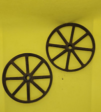 Par de ruedas antiguas de hierro fundido - 3"" 3/4"" pulgadas de diámetro 3/8"" de pulgada de ancho, usado segunda mano  Embacar hacia Argentina