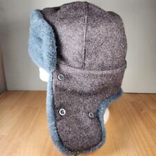 Chapéu russo Ushanka 58 cm abas de orelha de lã azul forro acolchoado caçador soviético vintage comprar usado  Enviando para Brazil