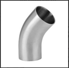 Sanitary 45 DEGREE ELBOW, BUTT WELD 2 1/2" END, 304 SS.  3A for sale  Shipping to South Africa