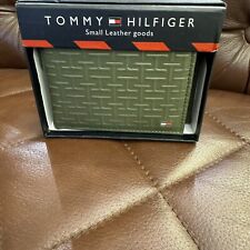 Usado, Carteira de identificação masculina de couro Tommy Hilfiger cartão de crédito 31TL22X046 verde comprar usado  Enviando para Brazil