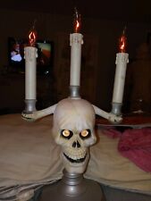 Trendmasters Halloween Lighted Candelabra Skull HallowScream Glowing Eyes 1994 for sale  Lebanon