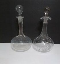 Vintage ART DECO Crystal Decanters - Set Of 2 Barware RARE - A1 for sale  Shipping to South Africa