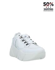 Used, RRP€239 VOILE BLANCHE Leather Sneakers US8 UK5 EU38 White Logo Flat for sale  Shipping to South Africa
