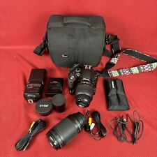 Pacote de câmera Nikon D5100 DSLR com lente 18-55 e 70-300mm, extras de flash externo. comprar usado  Enviando para Brazil