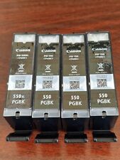 4 x EMPTY and USED Genuine CANON PGI-550BK Ink Cartridges, used for sale  Shipping to South Africa