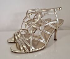 Redherring Gold Strappy Stiletto High Heel Shoes Ladies Size UK 6, used for sale  Shipping to South Africa