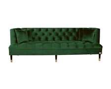 Używany, Sofa pikowana 3 osobowa kolor zielony na sprzedaż  PL