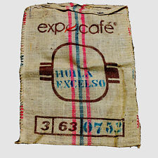 Expo Cafe Colombian Coffee Beans Burlap Bag 28x35½ Jute Sack Red Green Craft for sale  Shipping to South Africa