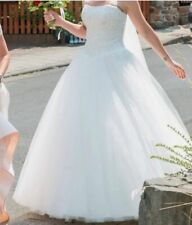 Hochzeitskleid prinzessin wei� gebraucht kaufen  Frankfurt